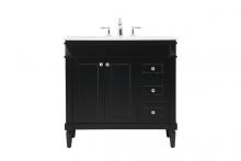 Elegant VF31836BK - 36 Inch Single Bathroom Vanity in Black