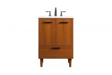 Elegant VF47024MTK - 24 Inch Bathroom Vanity in Teak