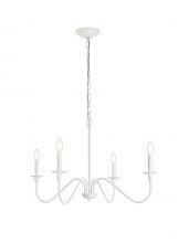 Elegant LD5006D30WH - Rohan 30 inch chandelier in White