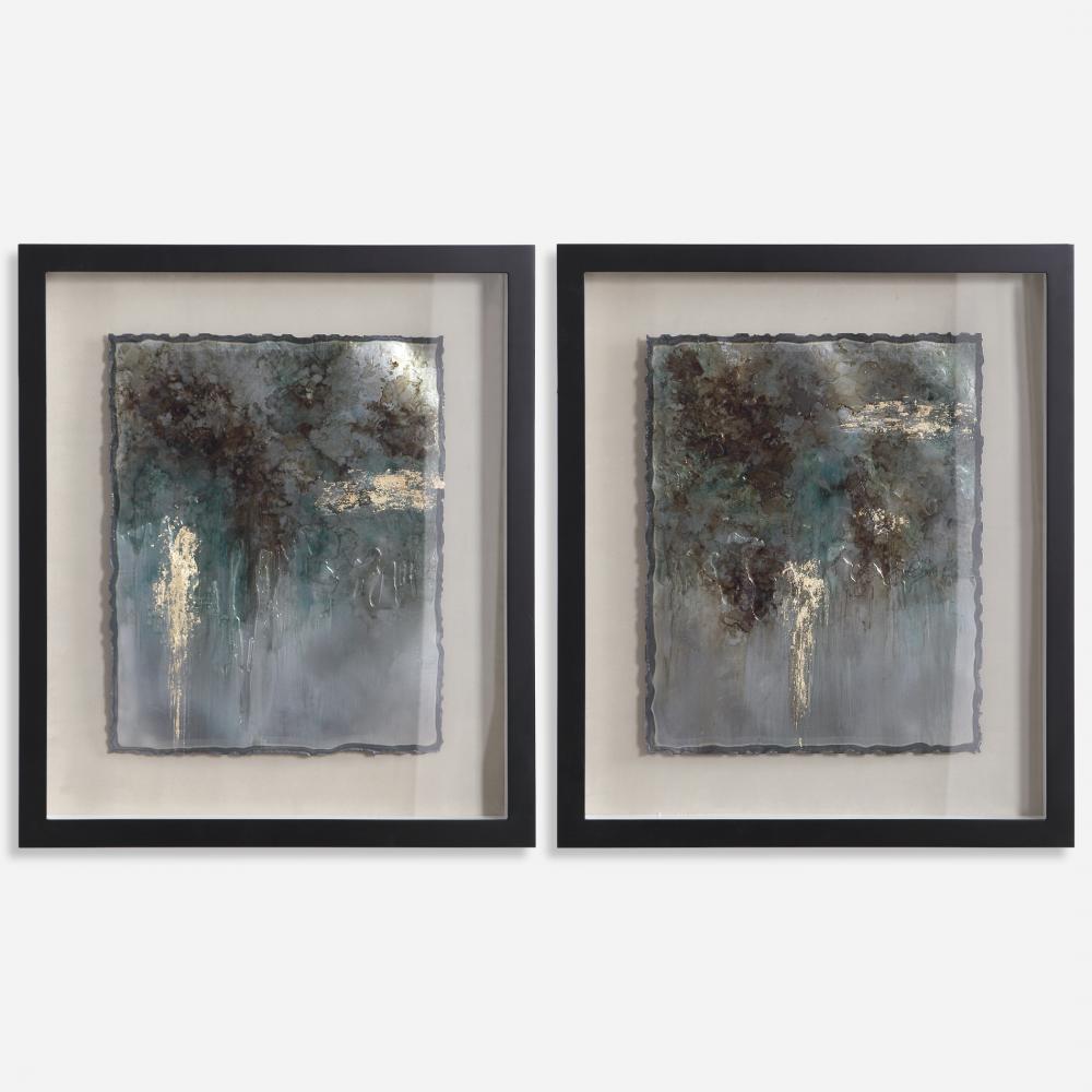 Uttermost Rustic Patina Framed Prints, Set/2