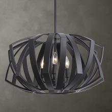 Uttermost 22137 - Uttermost Thales Black Geometric 3 Light Pendant